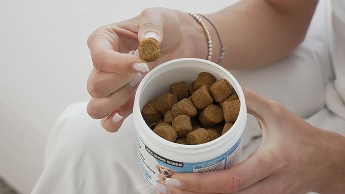 Multivitamins &Supplements for Dogs - Krill Oil, Omega 3,6,9, pre&probiotics, Essential Vitamins, for Hip & Joints, Skin &Coat,Digestive, Immunity Support (90 Chews)