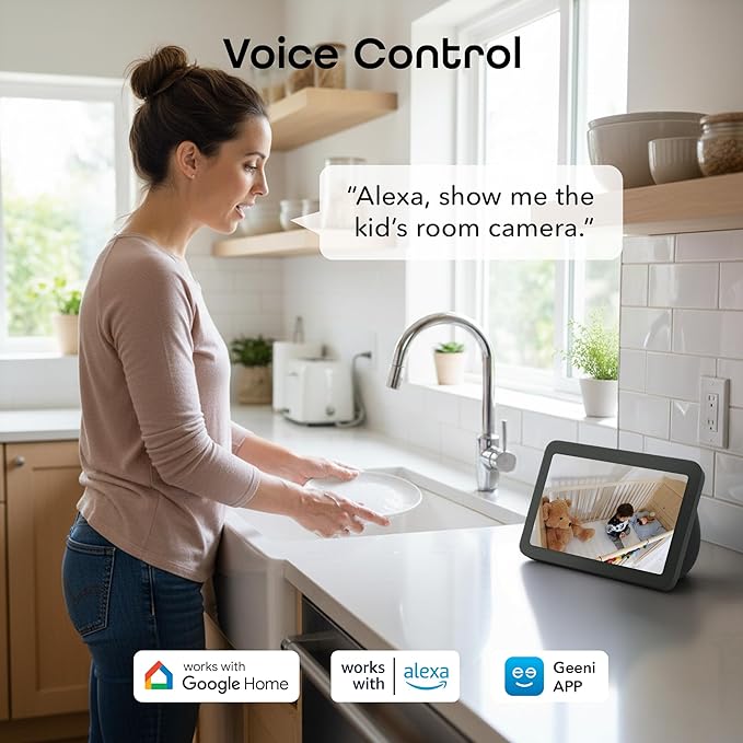Geeni Scope Ultra 2K 360 Smart Auto-Follow Indoor Camera – 1440p Video Resolution, Wi-Fi Connectivity, Alexa & Smartphone Control, Wall Mountable, Pet & Elderly Monitoring Camera, White