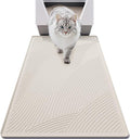 Cat Litter Box Mat - L Large Size 34 x 22 in, Water Proof, Kitty Litter Trapping Mat, Easy to Clean, Scatter Control, Odorless, Pet Supplies for Indoor Cats, Warm Beige