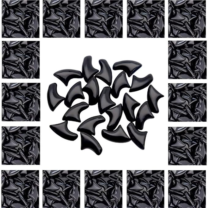 VICTHY 120pcs Cat Nail Caps | Cat Claw Caps | Cat Nail Covers with Adhesives and Applicators (Black L)