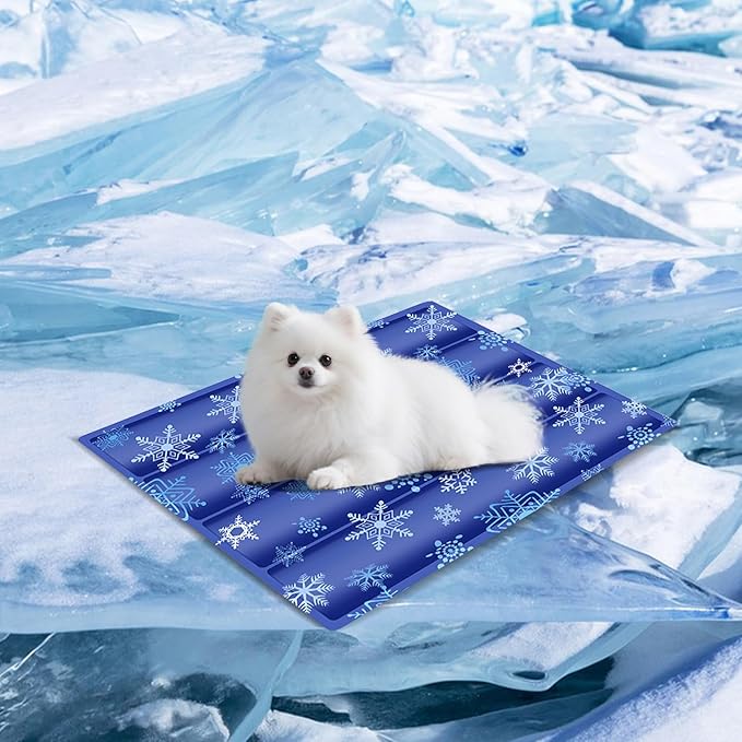 Cooling Mat for Dogs - 2025 Upgrade 20x16 Inch Pet Cool Mats for Cats/Dogs, Washable Non-Slip Cooling Pet Mat for Summer
