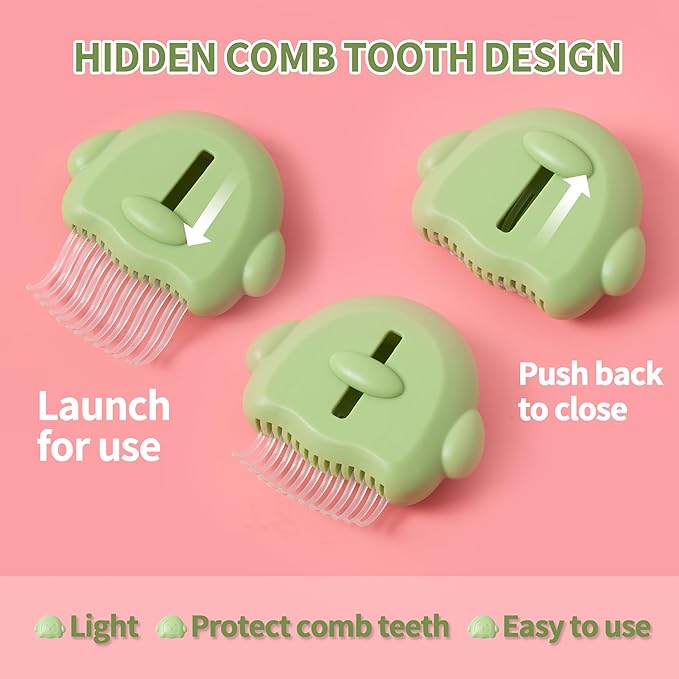 2-piece pet massage hair removal comb, kitten and puppy hair grooming tools. (Blue)