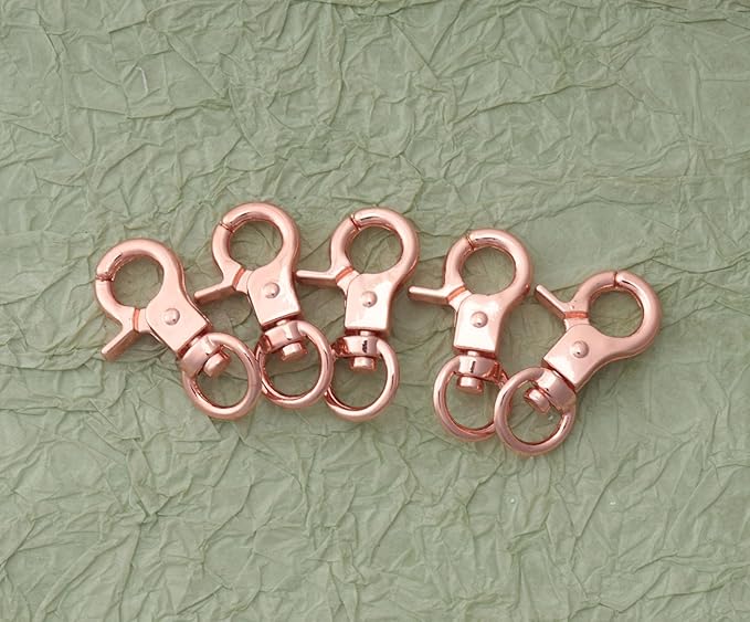 5 Pcs Dog Tag Clips with 5 Pcs 3/4 Inch 1 Inch Keychain Metal Rings for Pet Kitten Cat Collars ID Holder