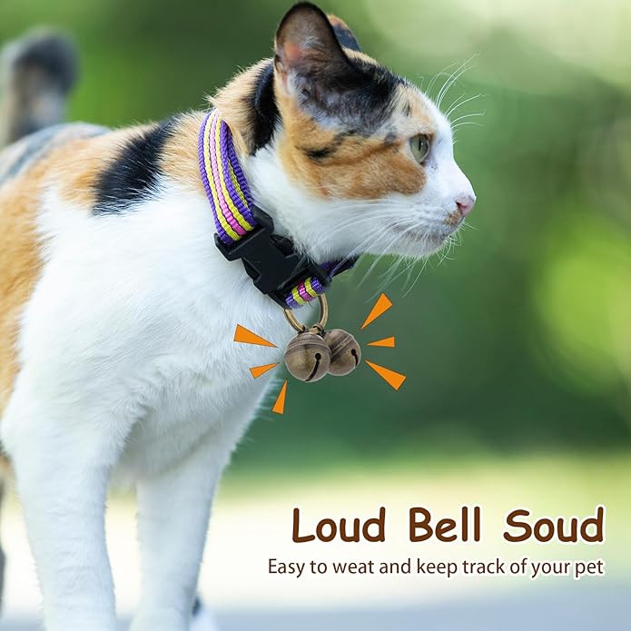 Dog Bells for Pet Tracking, 12PCS Extra Loud Dog and Cat Bells for Collar, Vintage Copper Collar Charms Pendant with 6 Leather Button Strap for Outdoor Safety, Pet Tracking