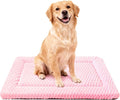 Dog Bed Mat,Reversible & Ultra Soft Kennel Pad-Machine Washable Pet Bed for Dogs & Cats-All-Weather Crate Liner for Crates,Carriers & Travel (Pink, 30" L x 20" W x 1.5" Th)