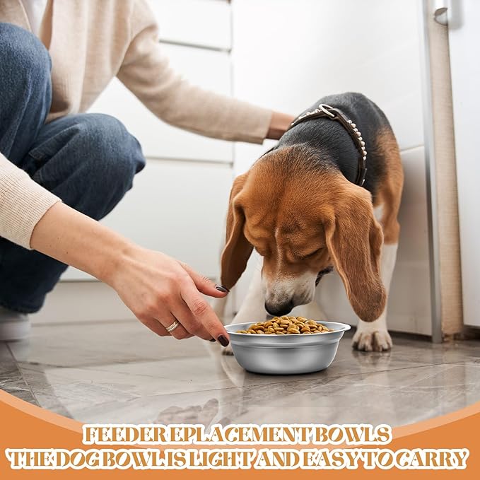 Zhehao 30 Pcs Stainless Steel Dog Bowls Bulk Metal Dog Food and Water Container Replacement Lightweight Pet Bowl for Cage Kennel and Crate(23 oz)