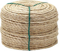 4mm Natural Sisal Rope - 164-Ft, Cat Scratcher Repair & DIY Cat Tree, Wide Application, Length Choices