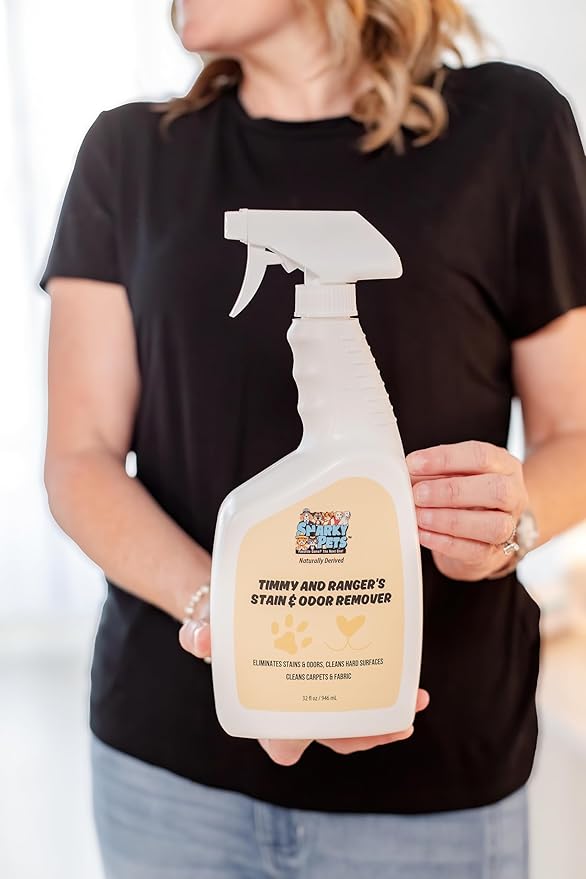 Stain & Odor Remover – Enzyme-Powered Cleaner for Pet Accidents on Carpet, Furniture & Floors – 32 oz Spray – Safe for Dogs, Cats & Homes