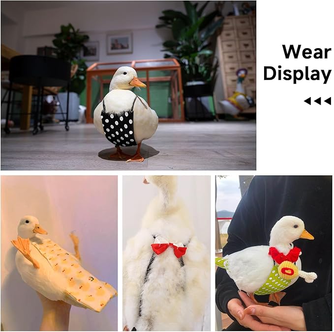 QBLEEV Pet Cole Duck Diapers for Baby Ducks, Chicken Diapers for Real Hens, Fashionable Duckling Nappy Poultry Cloth for Indoor Chick Goose Hen