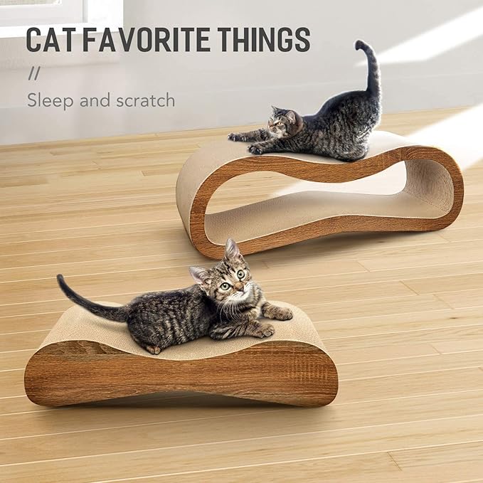 Simple Delxue Cat Scratcher,2 in 1 Cat Scratching Board,Cat Cardboard,Scratch Lounger,Large,27.56 x9.45 x8.86 inch