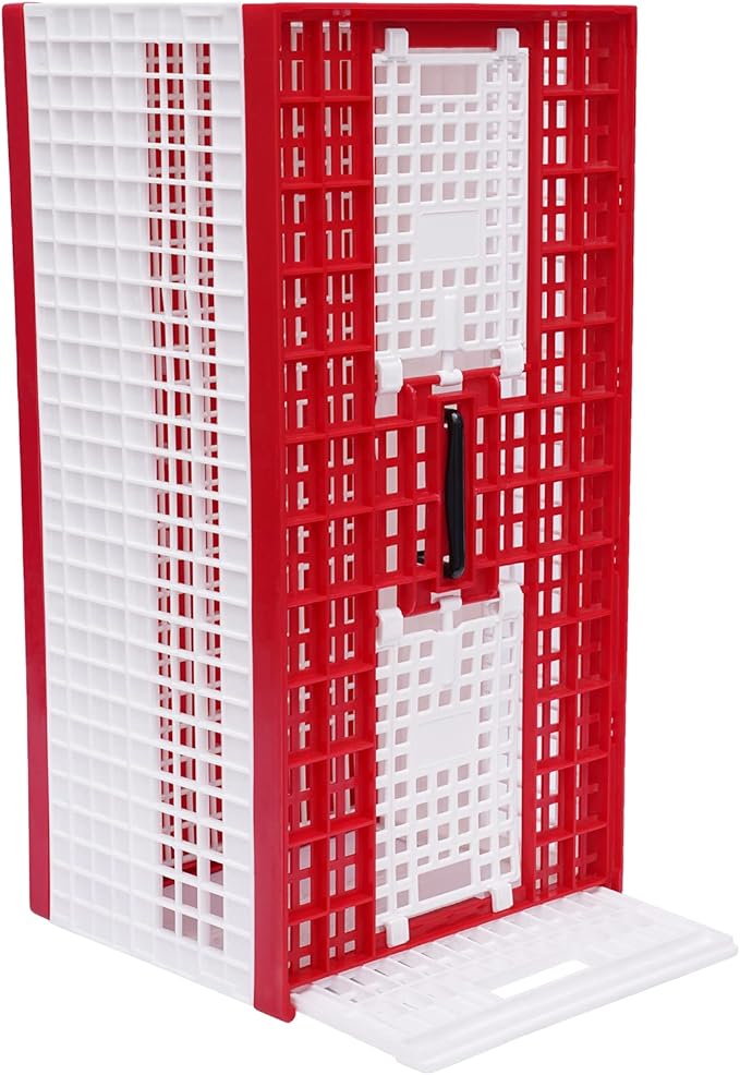 Plastic Transportation Pigeon Cage, 23.62x12.2x10.24 inches Large Space Foldable Pigeon Cage, Racing Pigeon Carrier Box with Handle, Portable Bird Travel Nest Box for Courtyard, Balcony, Lawn
