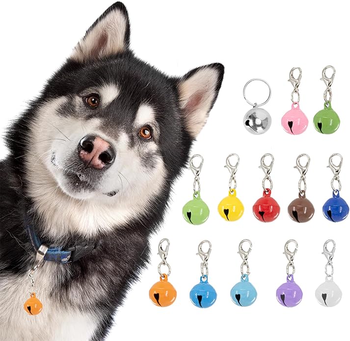MVVM 40 Pack Pet Bells for Dog Cat, Colourful Dog Cat Collar Bell Pendant Accessories for Kitty Puppy Pet