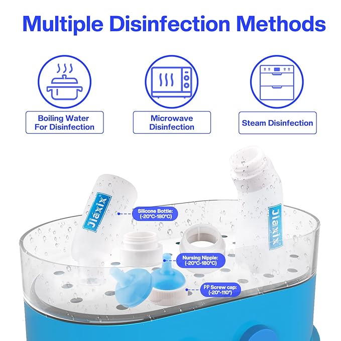 3 Pack Kitten Silicone Nursing Bottle,Silicone Feeding Nipple, Reusable Newborn Kitten Supplies, Suitable for Feeding, Puppy, Rabbit, Hamster (Blue, Large)
