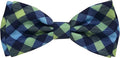 Huxley & Kent Pet Bow Tie for Dogs & Cats - Adjustable Hook & Loop Collar Accessory - Cute & Comfortable for Holidays & Celebrations - Navy Check, Large