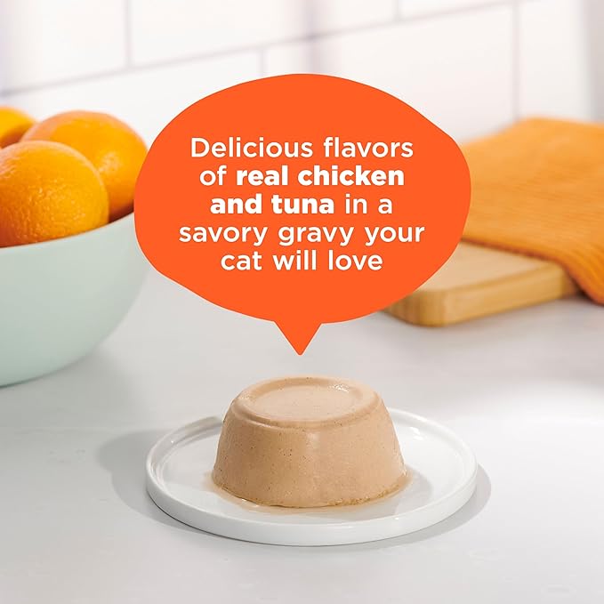 Meow Mix Pate in Gravy with Real Chicken & Tuna Wet Cat Food, 2.75 Ounce (Pack of 12)