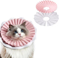 2 Pieces Soft Cat Cone Collar– Adjustable Lightweight Recovery E-Collar to Stop Licking, Scratching & Biting After Surgery, Comfortable Wound Healing Cone Alternative (Pink, M)
