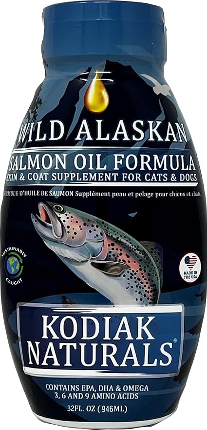 32 oz Wild Alaskan Salmon Oil Formula - Balanced Blend of Pure Fish Oils, with EPA and DHA from Wild-Caught Fish, Support for Skin & Coat, Immune & Heart Health, and Joints
