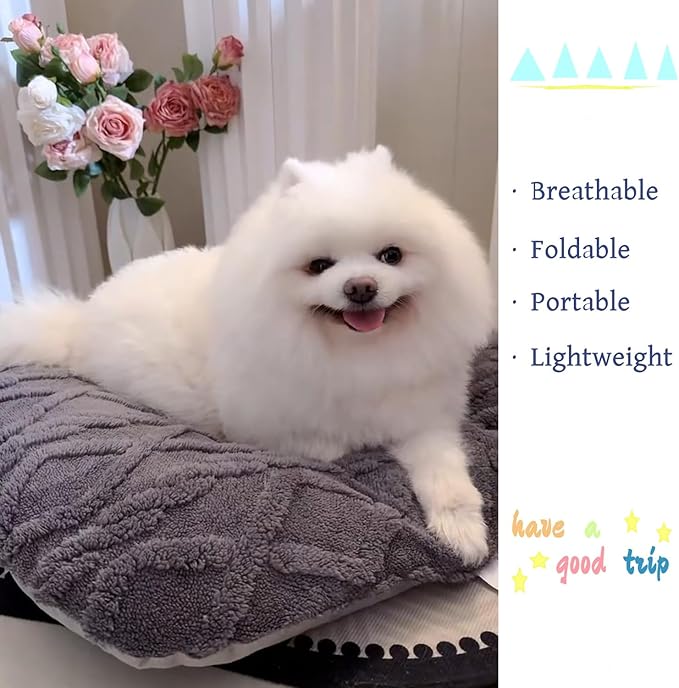 Self Warming Cat Bed Self Heating Cat Dog Mat 17.3'''x13.3'' Warm Pet Bed Indoor Outdoor Washable Kitten Pad for Puppy Kitten with Removable Cover