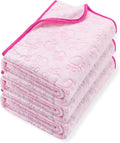 Stuffed 3pcs Premium Soft Dog Blankets for Small Dogs, Cat Blanket Calming Washable for Bed Couch Crate Protection Cover, Dog Puppy Kitten Essentials Christmas Dog Gifts, 24 * 32 inches, Pink