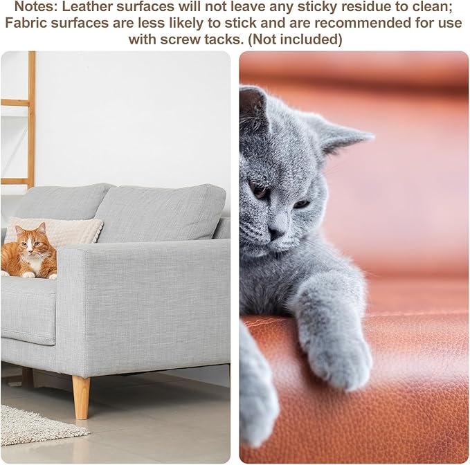 uxcell Anti Cat Scratch Furniture Protector, 1 Roll 118" x 1.9" Single-Sided Sticky Couch Protector from Cat Claws, Clear Protectors from Cats Scratching for Sofa Corners, Walls, Doors