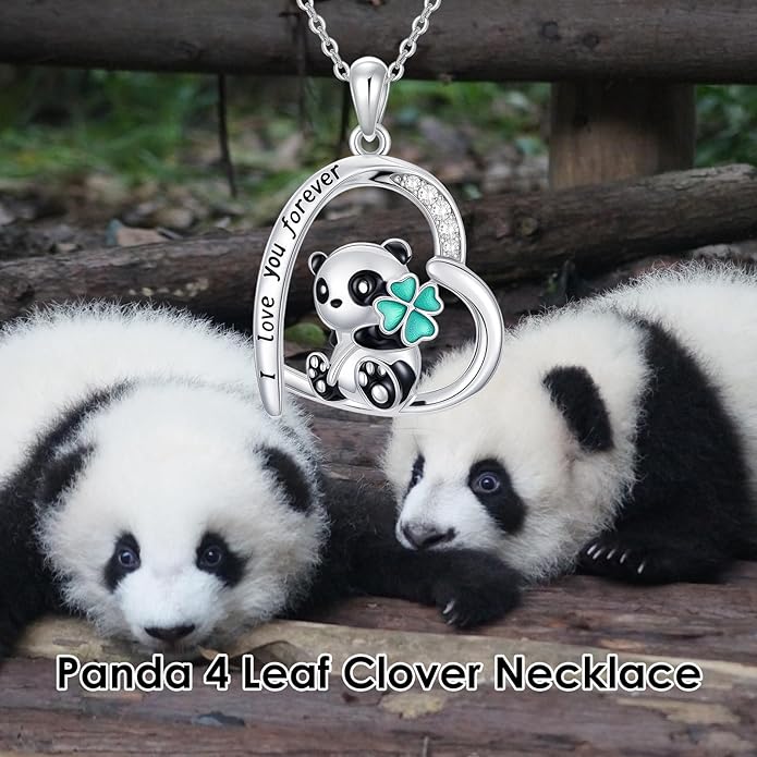 Guinea Pig/Raccoon/Butterfly/Panda/Hummingbird/Giraffe/Rabbit Necklace 925 Sterling Silver Animal Pendant Jewelry Gift for Women Mom