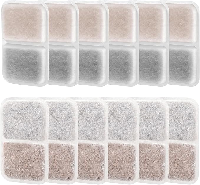 12 Pack airsift Litter Box Filters for Catit Airsift Jumbo/Regular/Smartsift Litter Box, Dual Action Filter to Keep Catit Litter Box Fresh Smell，Cat Litter Box Filters Pads Replacement