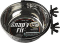 MidWest Homes for Pets Snap'y Fit Stainless Steel Food or Water Bowl, Holds 20 Ounces, Mounts to Wire Crates, No-Tip Design, Rust-Resistant, for Small Dogs and Cats