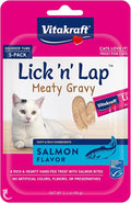 Vitakraft Lick 'n' Lap Meaty Gravy Cat - Salmon - Great for Bonding - Low Calorie Wet Cat Treat - 5 Pack