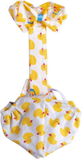 BestParts Adjustable Diaper Waterproof Reusable Diapers, Cloth Diaper Wearable Poultry for Farm Pet Goose, Pet Duck,Pet Chicken, Adhesive Version (Yellow, L(4.41-8.82pounds), 1, Count)