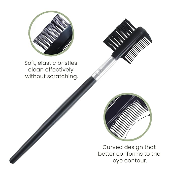 5 Pack Flea & Lice Comb Set for Cats, Dogs & Kids – Stainless Steel Fine Tooth Nit Comb Kit with Double-Sided Tear Stain Remover, Grooming Brush & Peine para Piojos for Thick Hair (Pink)
