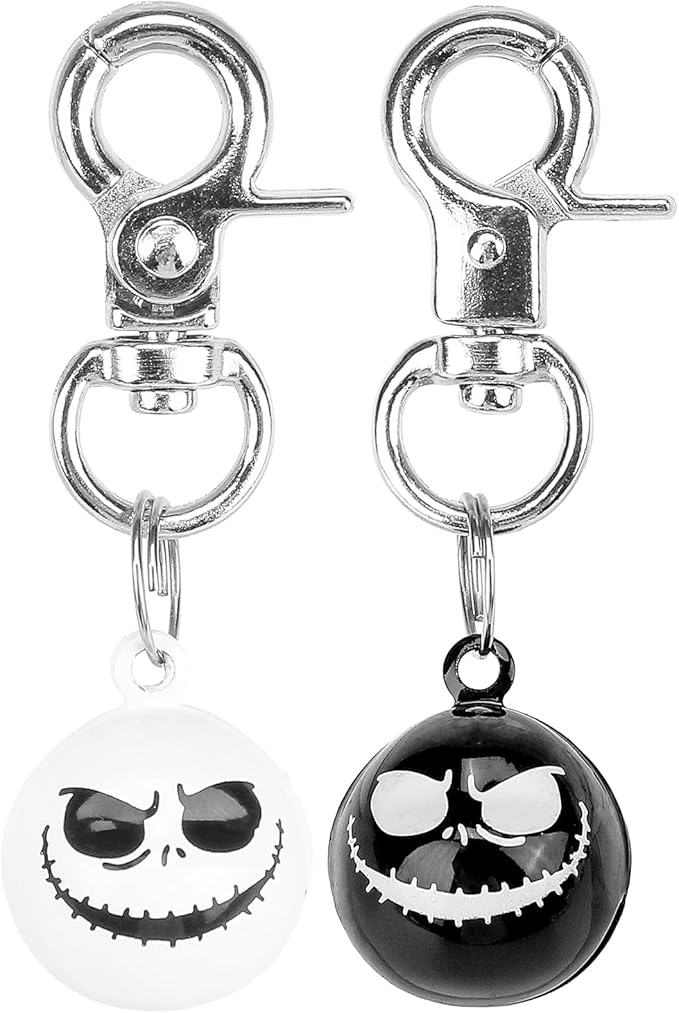 EXPAWLORER Halloween Cat Bell 2 Pack - Pet Collar Accessories Bells Loud with Claw Buckle, Holiday Collar Charm Jingle Pendants Ornament Jewelry, Save Birds Tracker, Neck Decoration for Cats Dogs