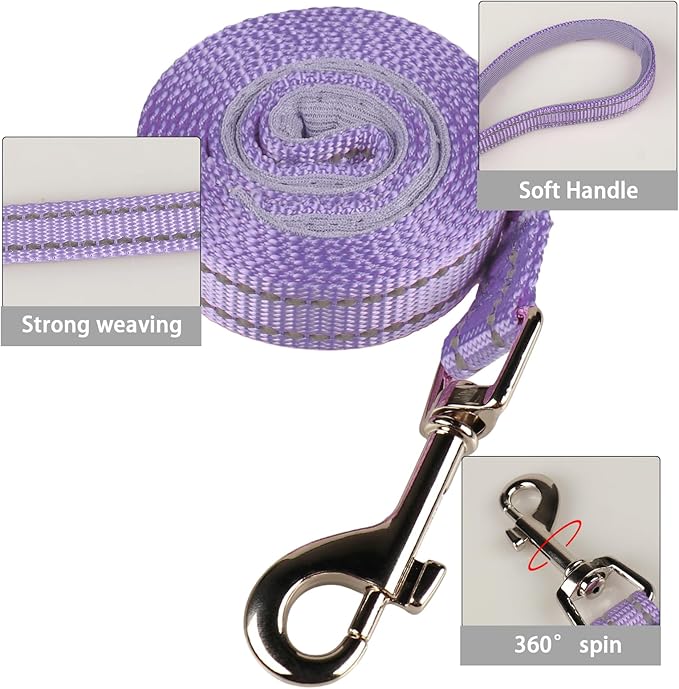 YIMEIS Dog Harness and Leash Set, No Pull Soft Mesh Pet Harness, Reflective Adjustable Puppy Vest for Small Medium Large Dogs, Cats (Taro Purple, Medium (Pack of 1)