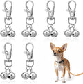 6 PCS Bell for Dog Collar Cat Bell Small Bells for Dog Collars Silver Collar Charms for Dogs and Cats
