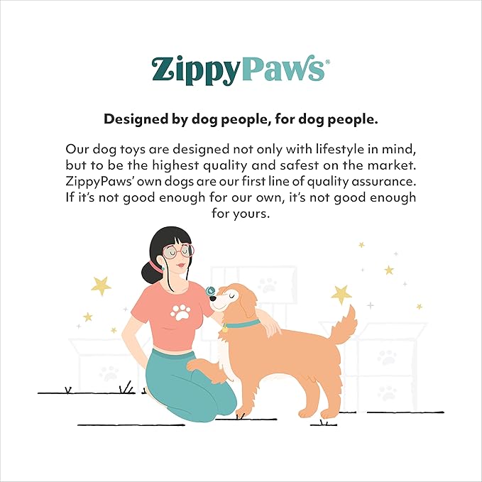 ZippyPaws Jigglerz - Dog Squeaky Toys to Keep Them Busy, Funny Animal Plush for Small, Medium, & Large Dogs, Cute Stuffed Puppy Toy, Pet Product, Gift for All Breeds, Interactive Squeaker - Seahorse