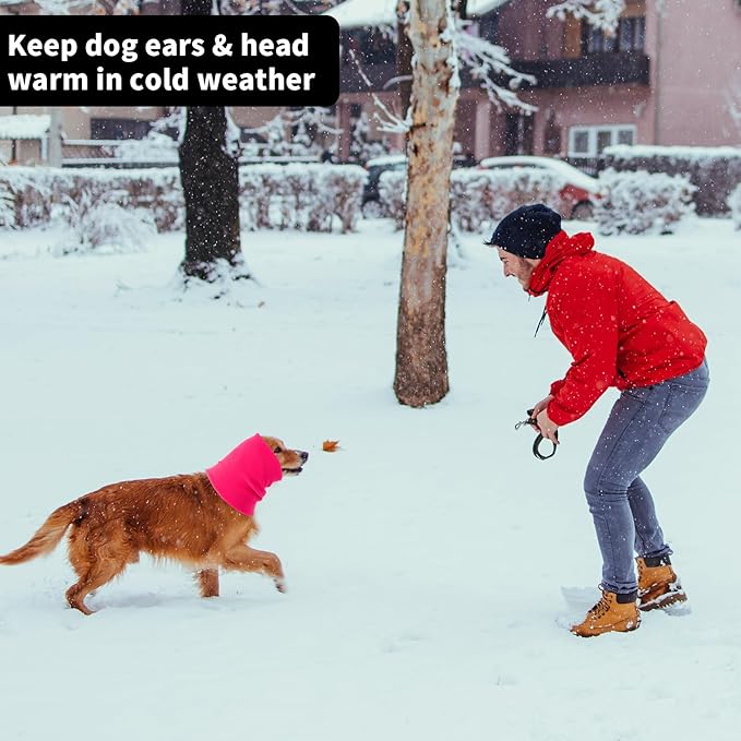 3Pack Dog Calming Hoodie for Small to Large Dogs High Elastic Pet Anxiety Relief Ear Wrap Cat Calming Collar Noise Reduce Protection for Fireworks,Thunder,Force Drying(Small+Medium+Large) (Pink)