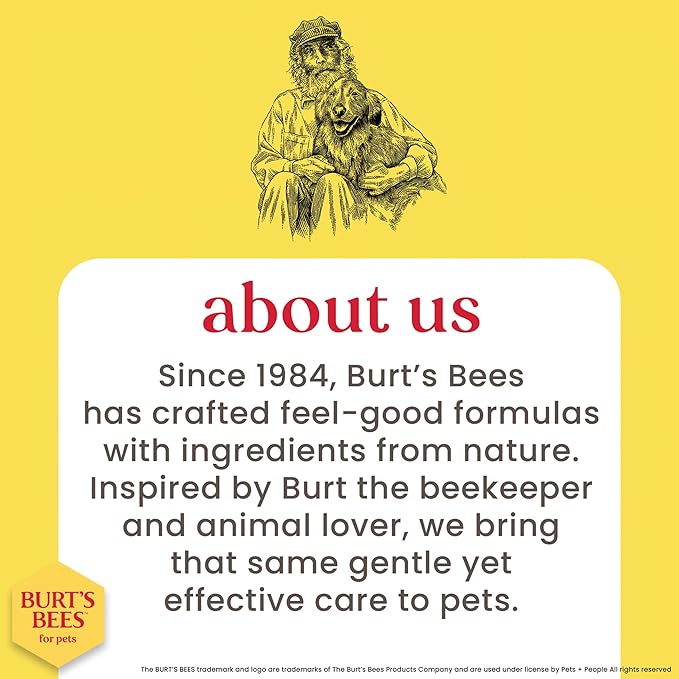 Burt's Bees for Pets Anti-Hairball Wipes for Cats, Sunflower Oil and Wheat Germ Oil, 98% Natural Origin, Cruelty-Free Cat Hairball Remedy Wipes, pH Balanced, Made in the USA, 50 Count - 6 Pack