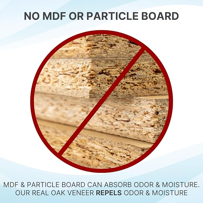 THE REFINED FELINE Cat Litter Box Enclosure Cabinet, Modern, White, Tulip Feet, Large, Hidden Litter Cat Furniture with Drawer