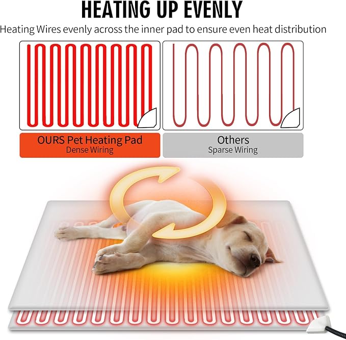 Rest-Eazzzy Heated Cat Bed with Removable Cover, 5 Level Timer & Temperature, Indoor Warming Mat for Cats & Dogs (Heat Pad, Pure-Grey, L)