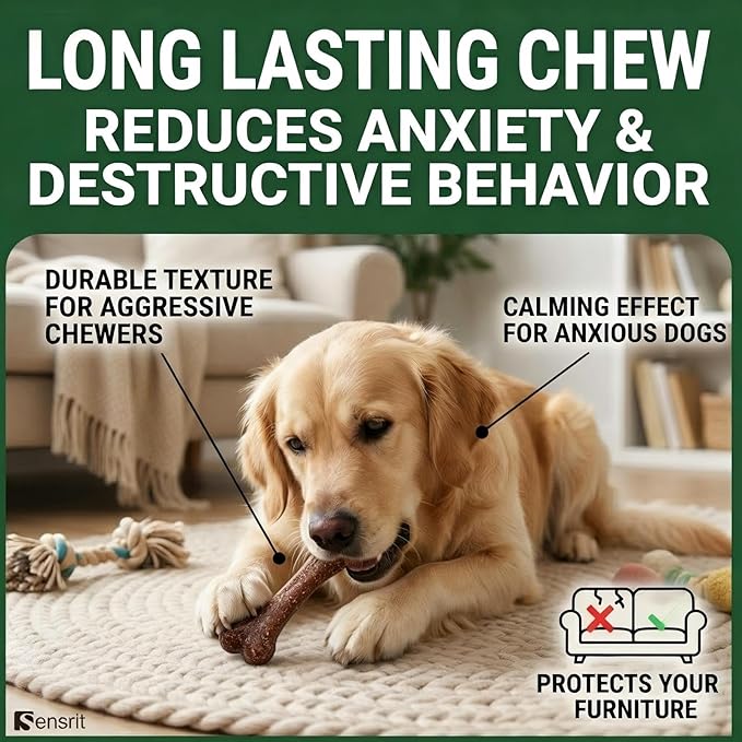 Dog Dental Chews Teeth-Cleaning Bones - 10 Oz (285g) Long Lasting Dental Care Treats for Dogs, Edible Chew Bones for Plaque & Tartar Removal, Healthy Chicken Flavor Dog Treats for All Breeds