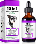 Dog Multivitamin Liquid - 15 in 1 Dog Vitamins Multivitamin, Support Skin & Coat, Heart, Bones and Joint Health, Pet Vitamins and Supplements (2 Fl Oz)