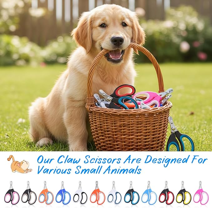 24 Pcs Cat Nail Clipper Bulk Kitten Claw Trimmer Pet Nail Cutter Claw Care for Cattery Cat Breeders Groomers Nonprofit Organization and Charity