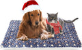 Mora Pets Dog Bed Crate Pad Ultra Soft Pet Bed with Cute Star Print Washable Crate Mat for Large Medium Small Dogs Reversible Fleece Dog Crate Kennel Mat Cat Bed Liner 41 x 29 inch Dark Blue