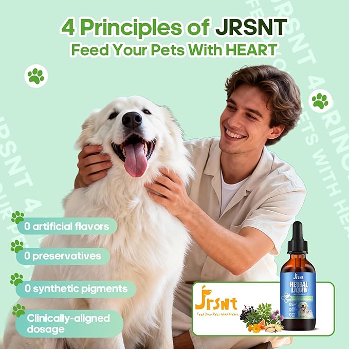 Kennel Cough Treatment & Natural Infection for Dogs & Cats Allergies & Sneezing Support Itchy Dog,Seasonal Allergies,Gut & Digestive Health,Liver Health 100% Plant-Based Herbal Supplement 60 ml