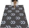 Extra Large Cat Litter Mat, 40x25 Inch Trimable & Soft Foam Pad, Leak-Proof & Non-Slip Bottom, Machine Washable for Easy Clean, Scatter Control Litter Trapper (Chocolate Leaf)