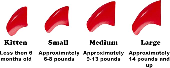 40 Pack Soft Nail Caps for Cat Claws RED Small