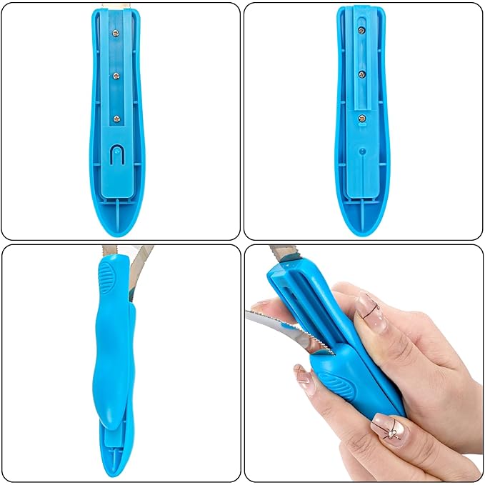 ZENFUN 6 Pc Dual-Sided Dog Shedding Blade, Stainless Steel Grooming Tool for Horse, Cattle, Sheep with Comfort Grip, Curry Deshedder De-Shedding Tool for All Dogs Coat Types (Single Loop Double Loops)