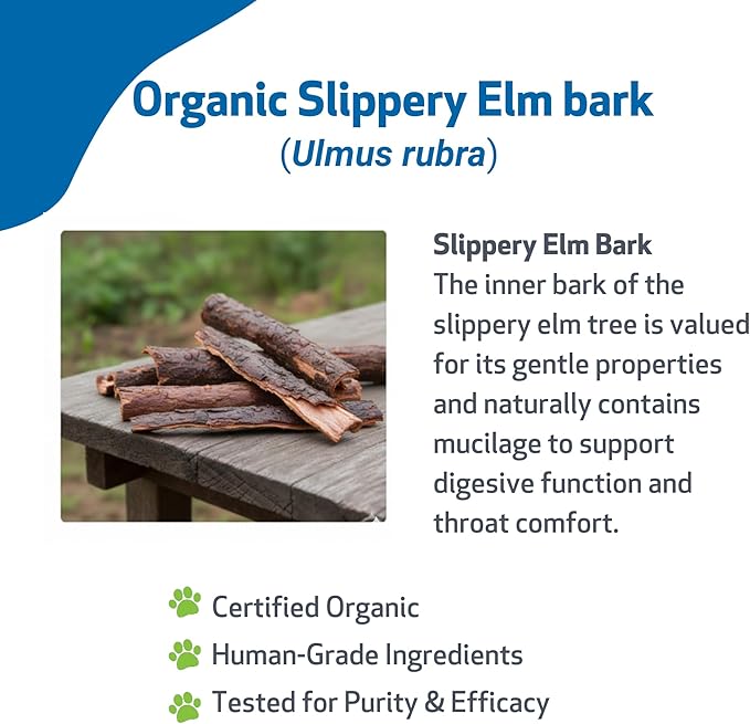 Pet Wellbeing Slippery Elm for Cats - Vet-Formulated Dual Digestive & Throat Support - Organic Pure Single Herb Extract - Holistic Soothing Cat Supplement - Liquid Formula 2 oz (59ml)