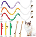 Cat Toys Cat Chew Toys, 8Pack cat Toys for Indoor Cats, cat Toys Interactive, Dental Care Chew Ropes with Cotton String, Fun Chew Sticks for Indoor Cats Playtime (8PCS)