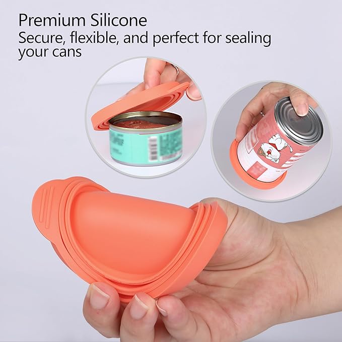 Silicone Pet Food Can Covers - Airtight Lids for Dog & Cat Wet Food Storage, Bone Appetit Food Savers for Freshness (Variety Mix 3 Pack)