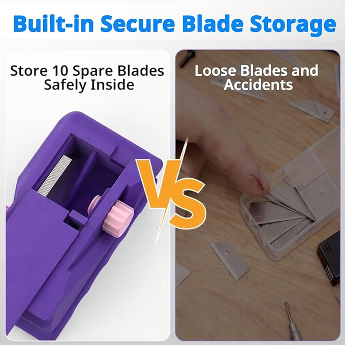 Cardboard Cutter for Cat Scratchers with 10pcs Blade, 4-in-1 Box Cutter 3D Printed Cardboard Strip Cutter DIY cat scratchers Cutter Tool for Cat Lovers